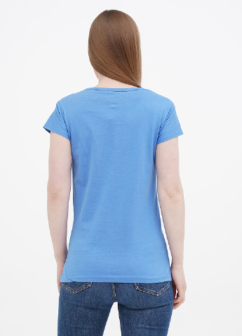 Темно-блакитна літня футболка G & N