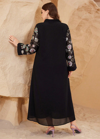 Чорна кежуал сукня а-силует SHEIN однотонна