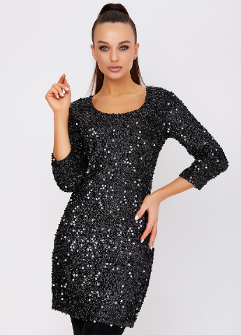 Чорна коктейльна плаття, сукня ST-Seventeen однотонна