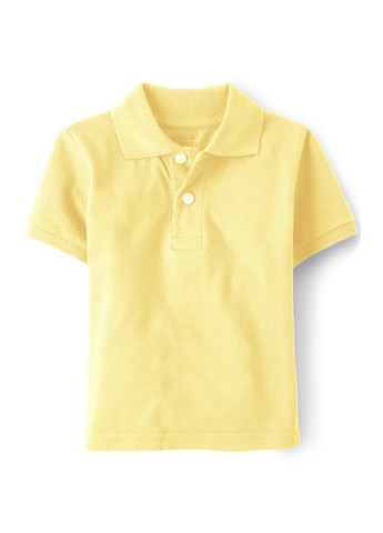 Желтая детская футболка-поло для мальчика The Children's Place однотонная