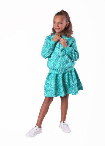 Бирюзовая кэжуал однотонная юбка Kids Couture со средней талией
