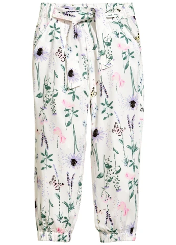 Белые кэжуал летние джоггеры брюки H&M