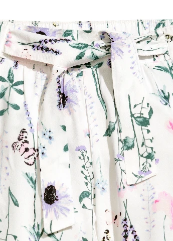 Белые кэжуал летние джоггеры брюки H&M
