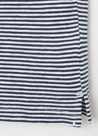 Синяя футболка-футболка для мужчин H&M с геометрическим узором