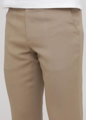 Темно-бежевые классические демисезонные прямые брюки Ralph Lauren