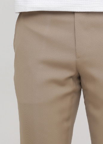 Темно-бежевые классические демисезонные прямые брюки Ralph Lauren