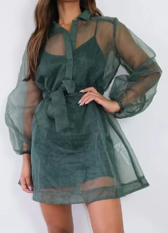 Зелена кежуал сукня Missguided однотонна