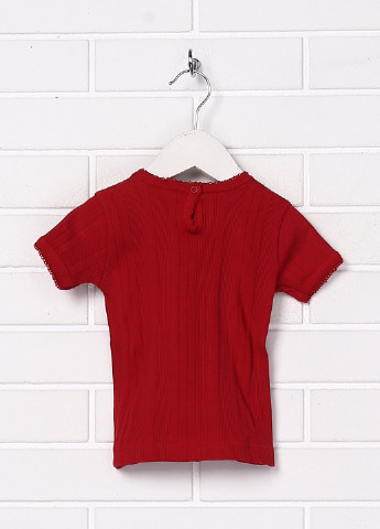 Красная летняя футболка с коротким рукавом Petit Bateau