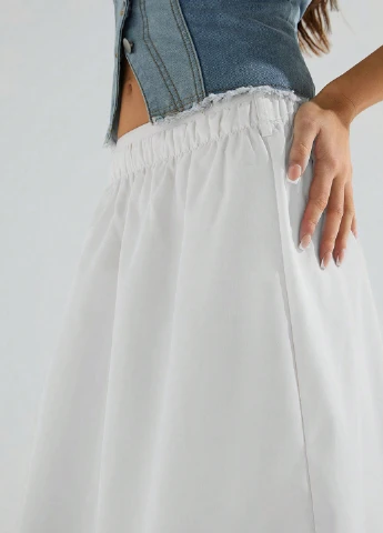 Кремовая кэжуал однотонная юбка SHEIN