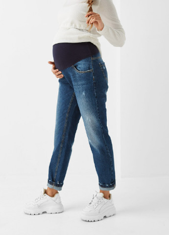 Синие демисезонные джинсы для беременных Dianora