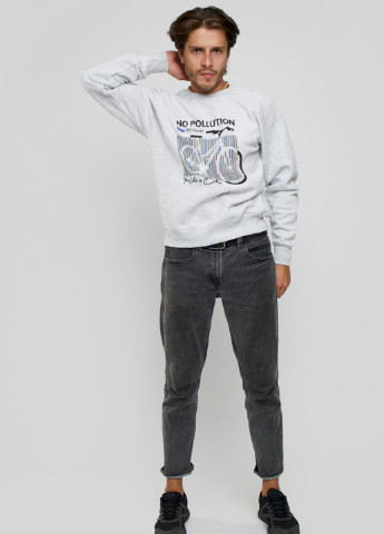 Серый свитшот мужской YAPPI рисунок (251424153)