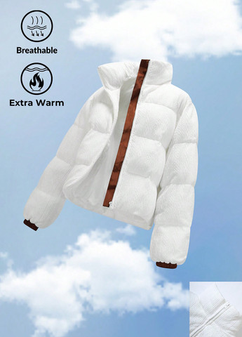 Белая зимняя куртка SHEIN