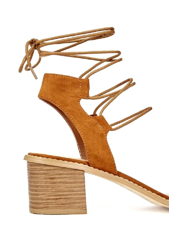 Рыжие босоножки JustFab на шнурках