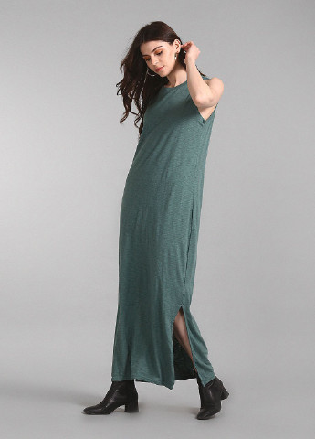 Серо-зеленое кэжуал платье платье-майка Gap меланжевое