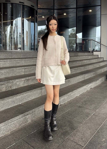 Молочный демисезонный кардиган Uniqlo