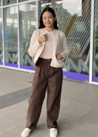 Молочный демисезонный кардиган Uniqlo