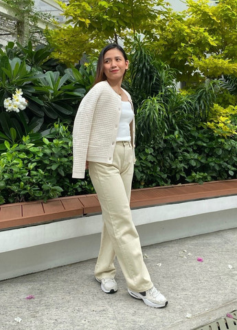 Молочный демисезонный кардиган Uniqlo