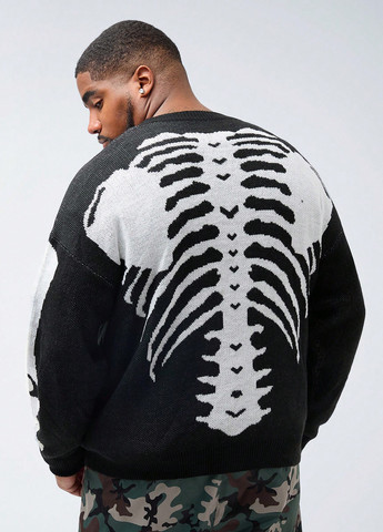 Черно-белый демисезонный кардиган SHEIN