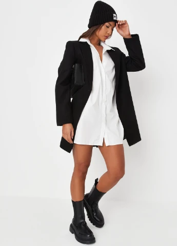Білий кежуал сукня сукня-сорочка Missguided однотонна