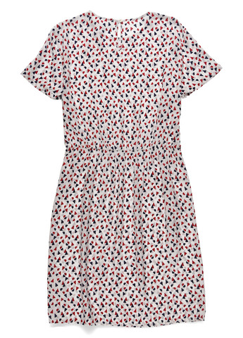 Белое кэжуал платье Seidensticker с геометрическим узором