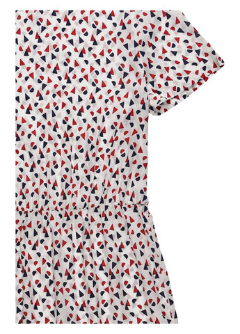 Белое кэжуал платье Seidensticker с геометрическим узором