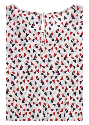 Белое кэжуал платье Seidensticker с геометрическим узором