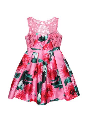 Розовое праздничный платье колокол Apart с цветочным принтом