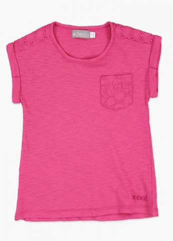 Розовая летняя футболка Boboli