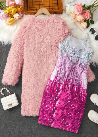 Комбінований демісезонний костюм (плаття, кардиган) з сукнею SHEIN