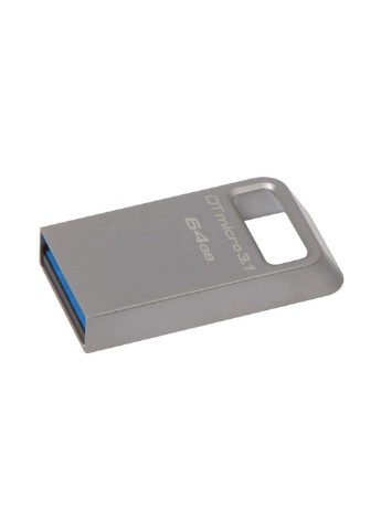 Флеш пам'ять USB DataTraveler Micro 3.1 64GB Metal Silver USB 3.1 (DTMC3 / 64GB) Kingston флеш память usb kingston datatraveler micro 3.1 64gb metal silver usb 3.1 (dtmc3/64gb) (135165474)
