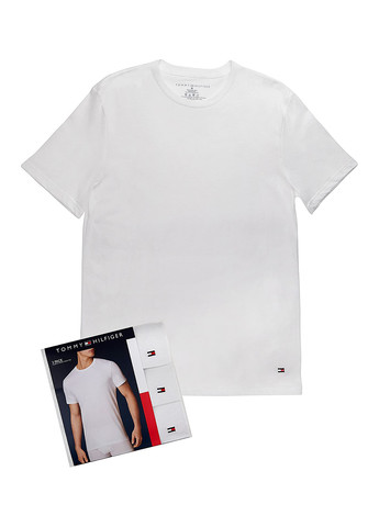 Белая футболка (3 шт.) с коротким рукавом Tommy Hilfiger
