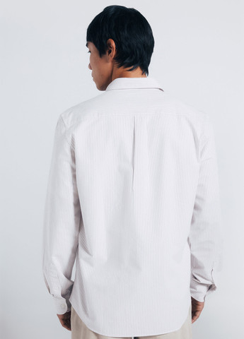 Светло-бежевая классическая, кэжуал рубашка в полоску Springfield