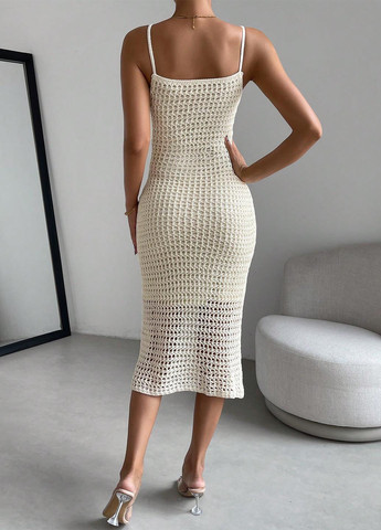 Молочна кежуал сукня силуетна SHEIN однотонна