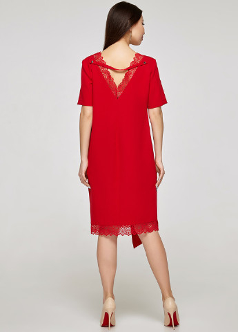 Червона кежуал плаття, сукня Solh однотонна