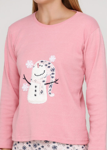 Коралова зимня комплект щільний трикотаж (світшот, штани) Glisa Pijama