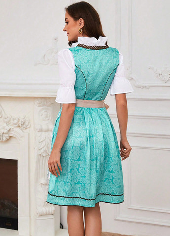 Мятный летний комплект (сарафан, фартук) SHEIN