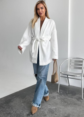 Белый демисезонный кардиган No Brand