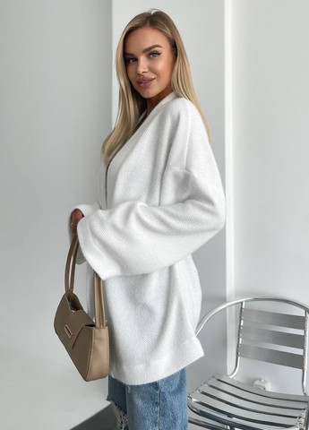 Белый демисезонный кардиган No Brand