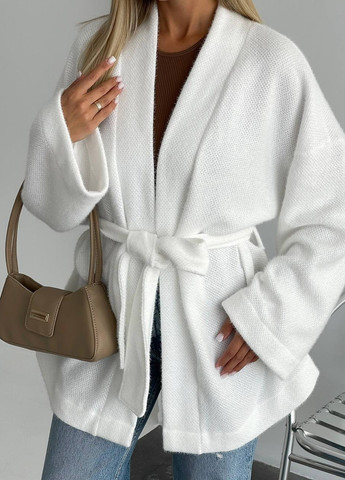 Белый демисезонный кардиган No Brand