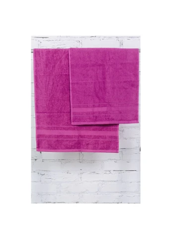 Полотенце MirSon набор банный №5011 SoftNess Plum 50x90, 70x140 (2200003183030) No Brand малиновый