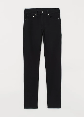 Черные демисезонные зауженные джинсы H&M