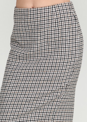 Светло-серая кэжуал с узором гусиная лапка юбка Charme de Paris мини