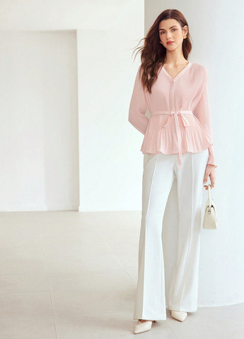 Светло-розовая блуза SHEIN