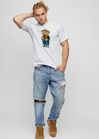 Сіра футболка чоловіча basic YAPPI