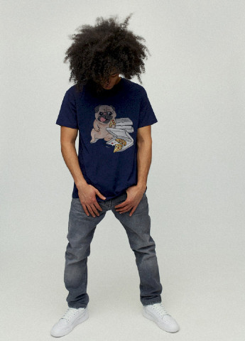 Темно-синяя футболка мужская YAPPI