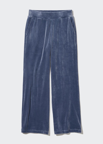 Синие кэжуал демисезонные прямые брюки Uniqlo