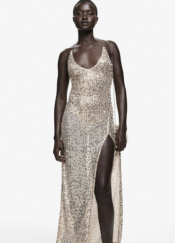 Золотий вечірня сукня сукня-майка H&M однотонна