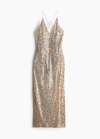 Золотий вечірня сукня сукня-майка H&M однотонна
