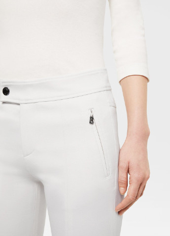 Белые кэжуал демисезонные укороченные, зауженные брюки Bogner