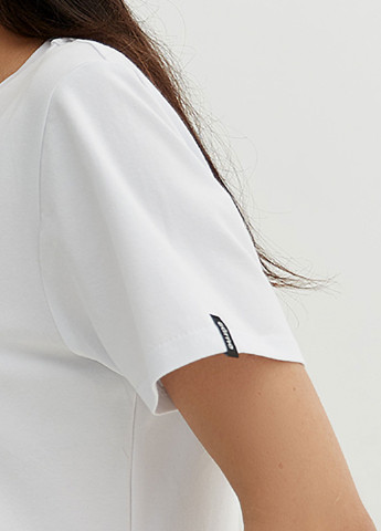 Белая летняя футболка "паляниця" с коротким рукавом Garne